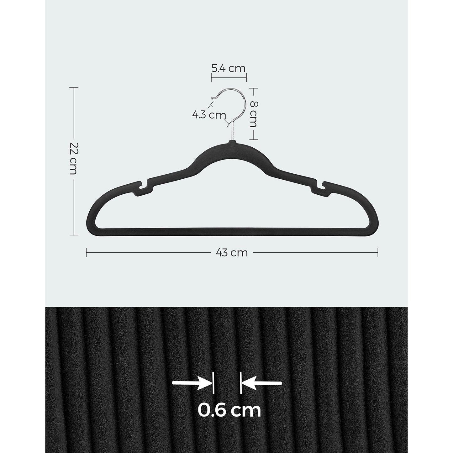 30-Pack Velvet Hangers Black - image 7