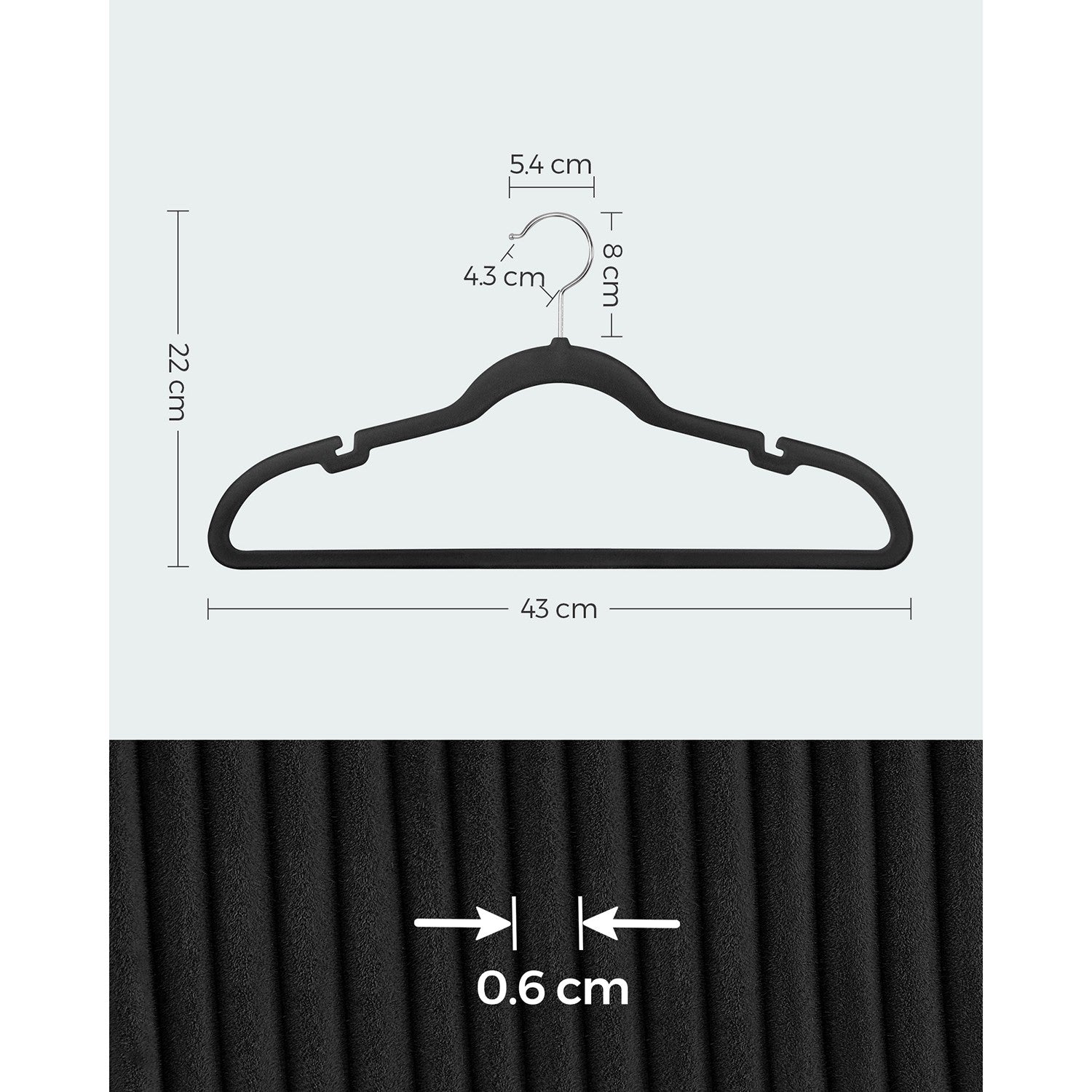 30-Pack Velvet Hangers Black - image 7