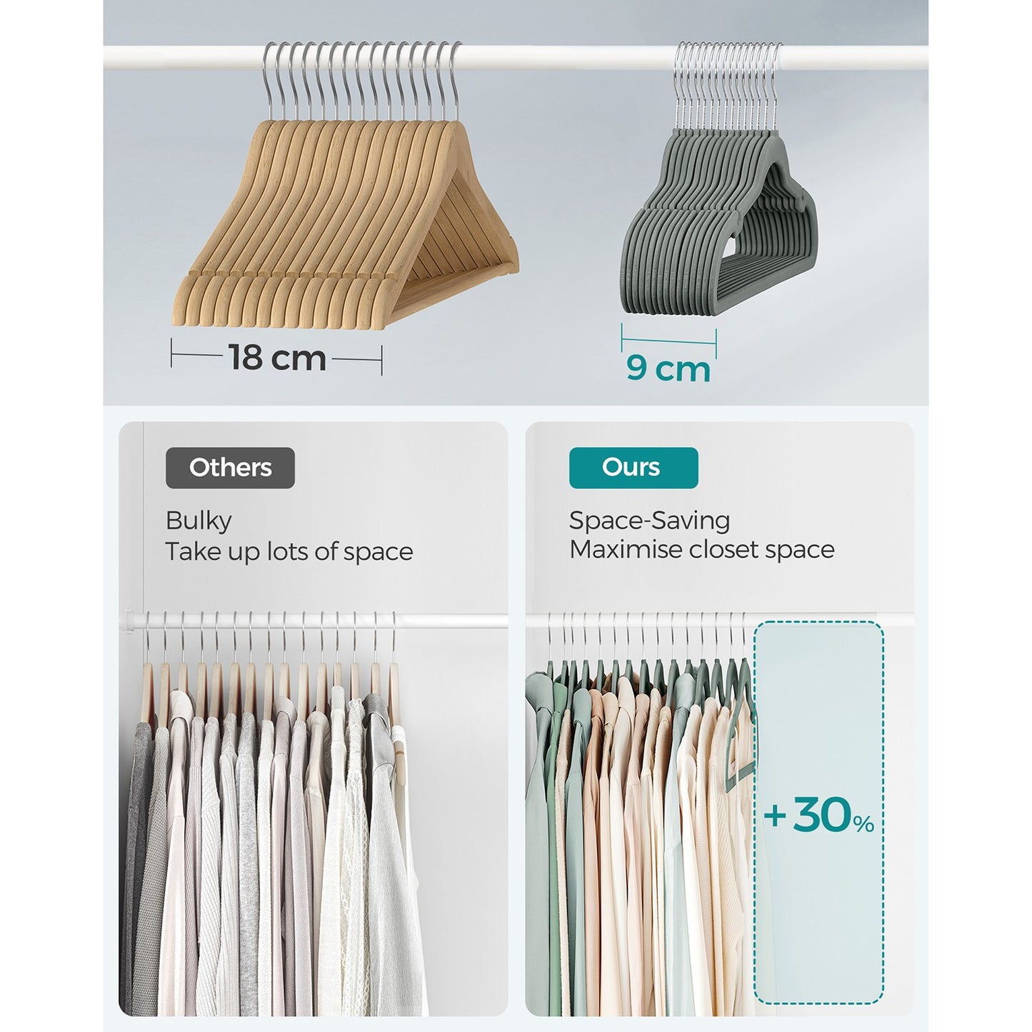 30-Pack Velvet Hangers Black - image 13