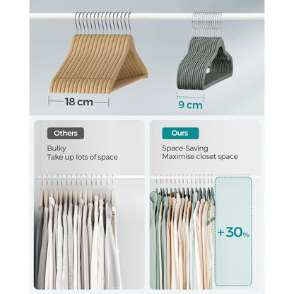 30-Pack Velvet Hangers Grey - image 4