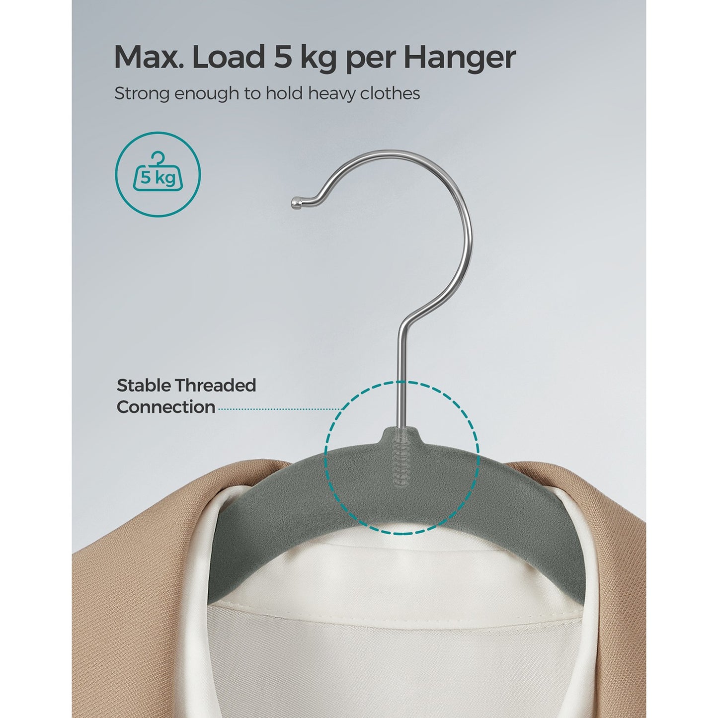 30-Pack Velvet Hangers Black - image 14