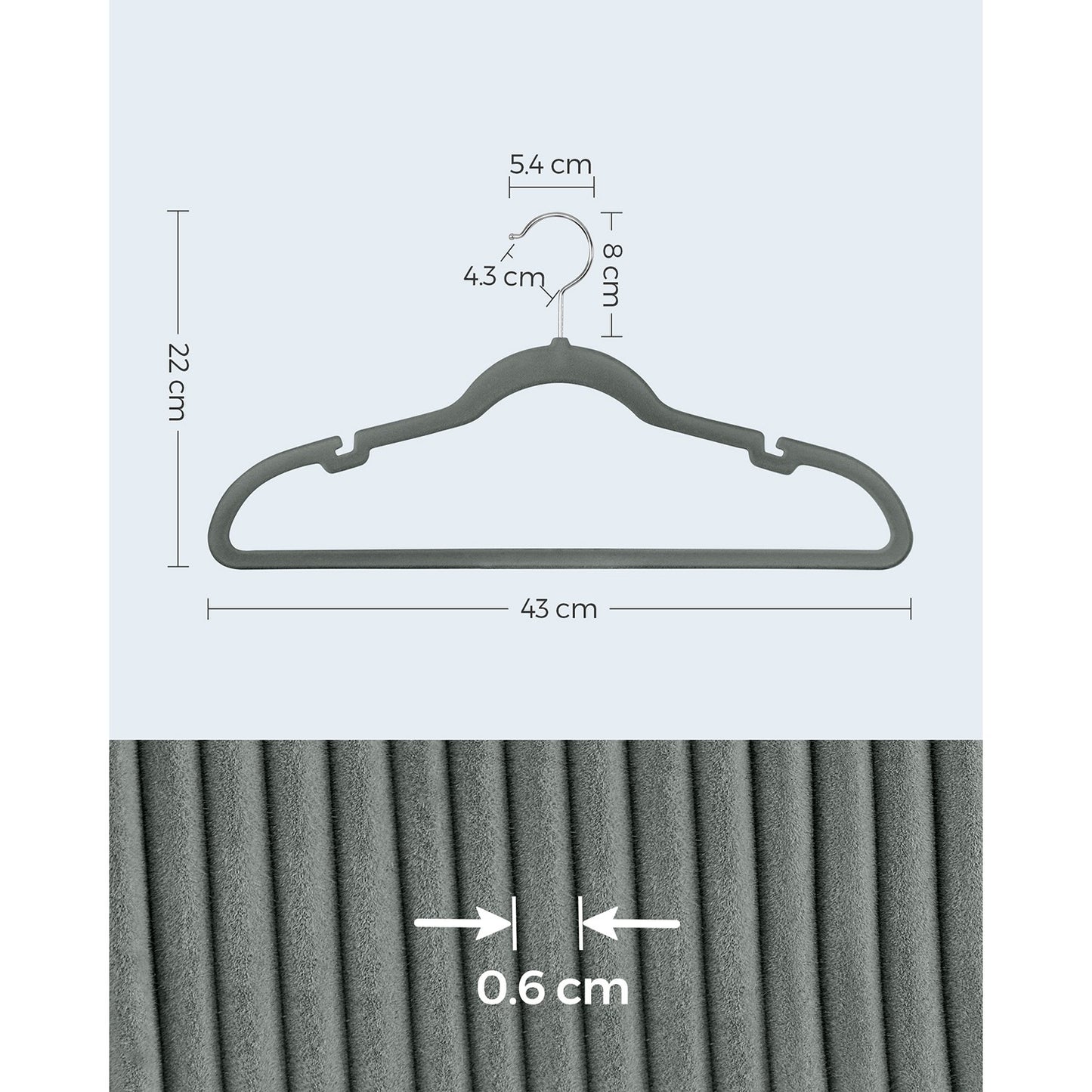 30-Pack Velvet Hangers Grey - image 6
