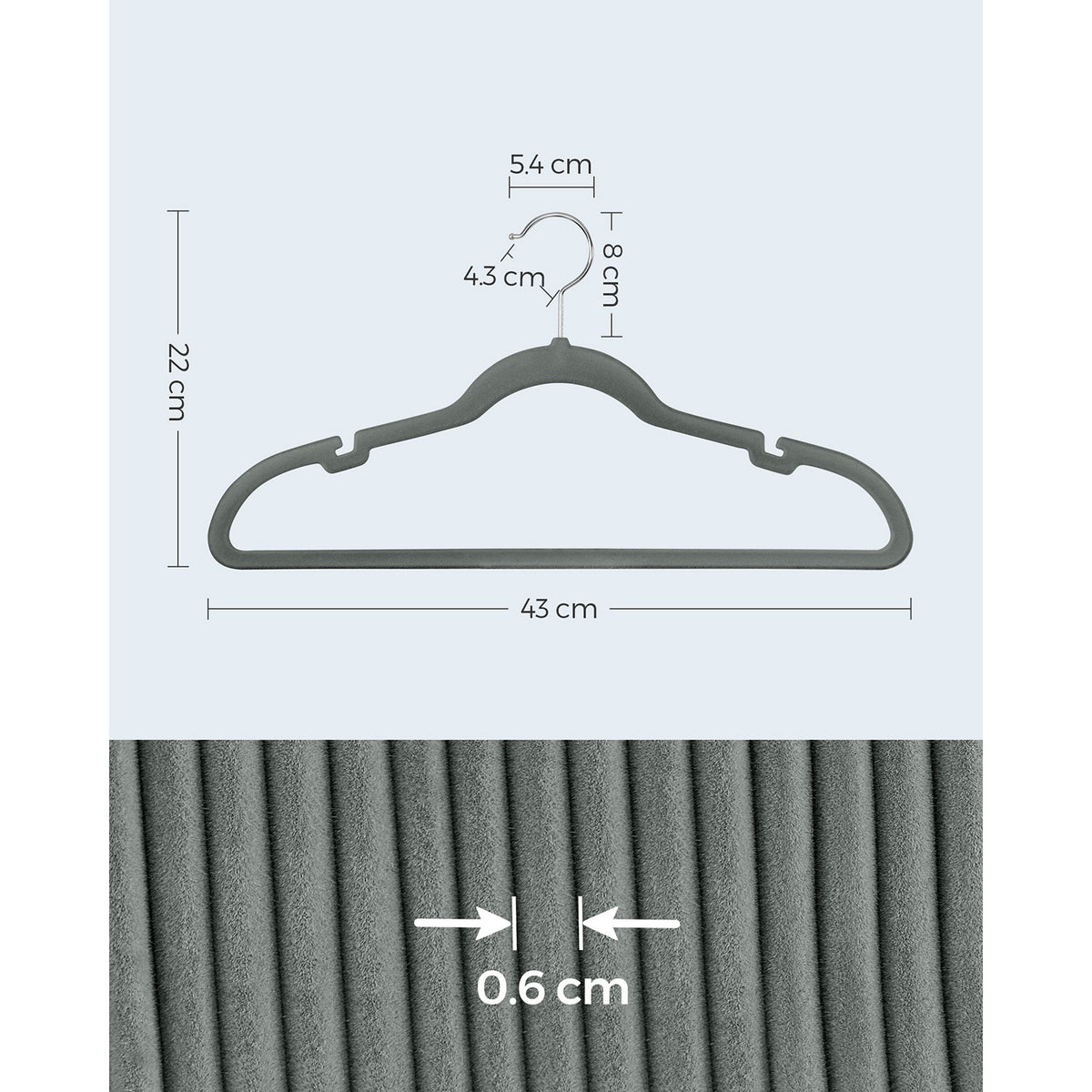 30-Pack Velvet Hangers Grey - image 6