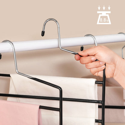 Set of 4 Black Non-Slip Pants Hangers - image 5