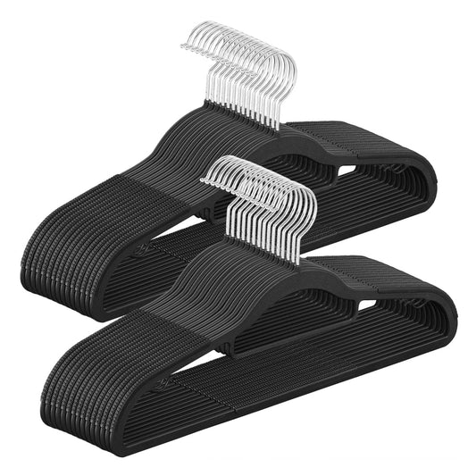 Pack of 30 Plastic Hangers Black - image 1