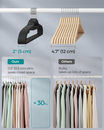 Pack of 30 Plastic Hangers Black - image 5