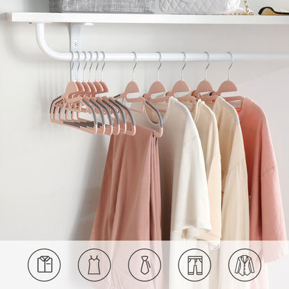 Pack of 20 Pink & Grey Plastic Coat Hangers - image 2