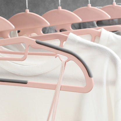 Pack of 20 Pink & Grey Plastic Coat Hangers - image 4