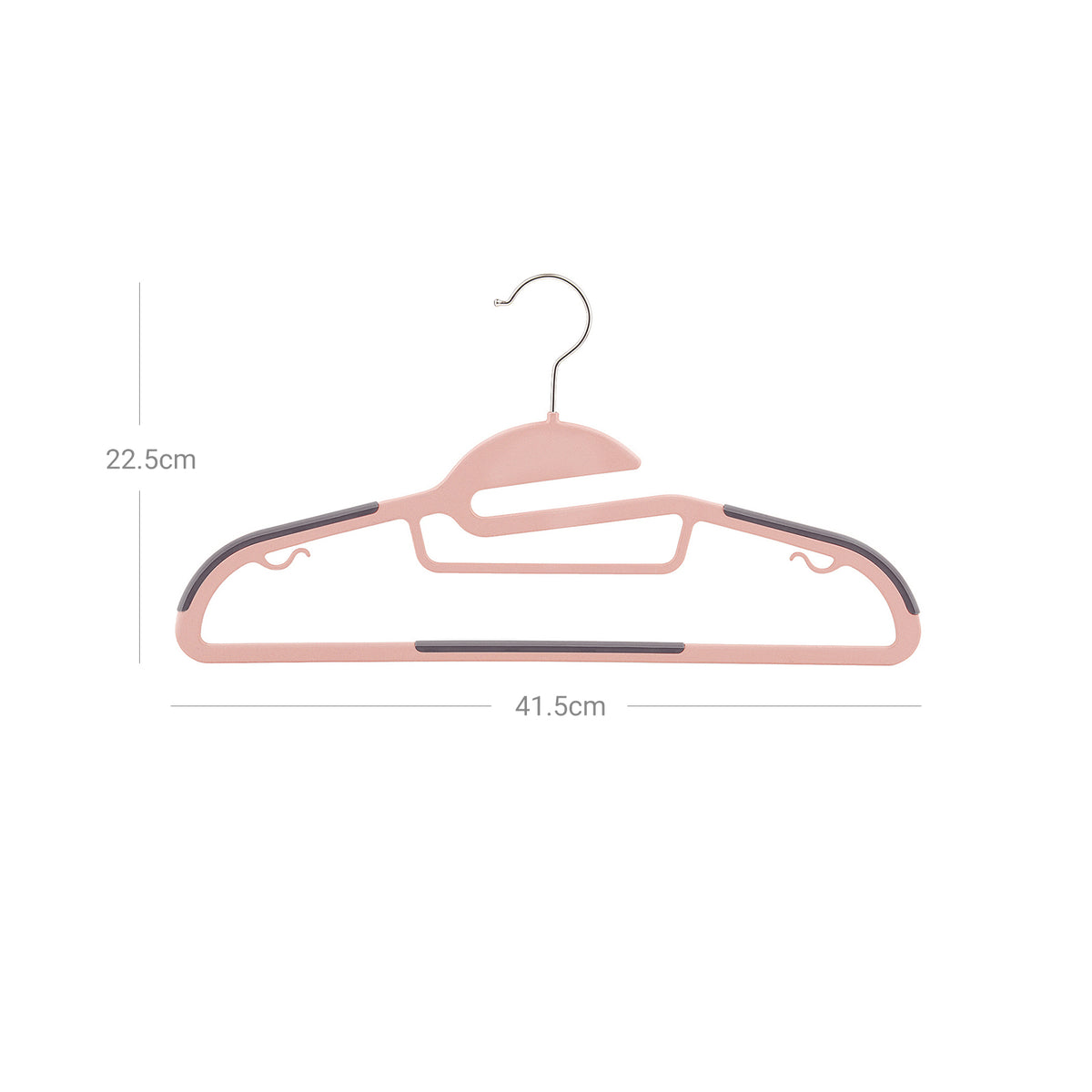 Pack of 20 Pink & Grey Plastic Coat Hangers - image 6