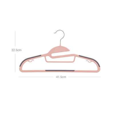 Pack of 20 Pink & Grey Plastic Coat Hangers - image 6