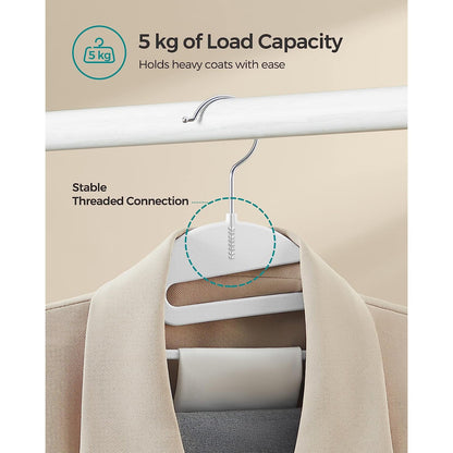 Set of 20 Plastic Hangers White - image 4