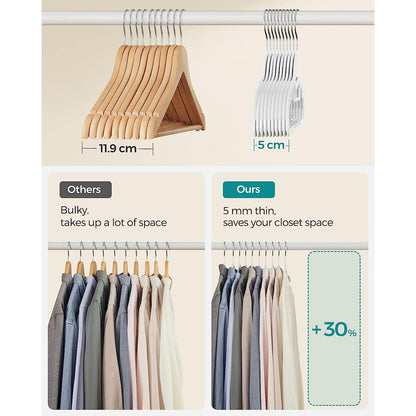 Set of 20 Plastic Hangers White - image 6