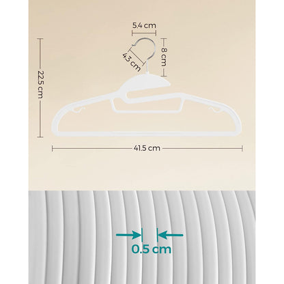Set of 20 Plastic Hangers White - image 7