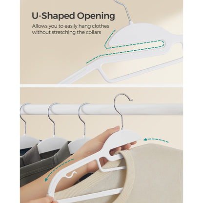 Set of 20 Plastic Hangers White - image 10