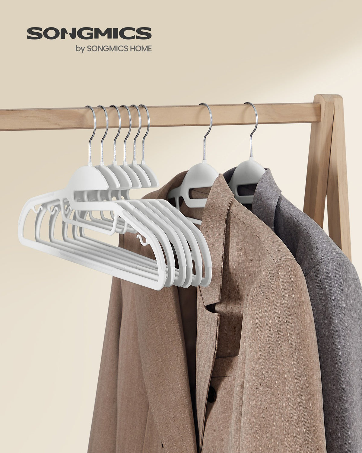 Pack of 50 Plastic Hangers White - image 2