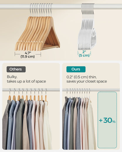 Pack of 50 Plastic Hangers White - image 6