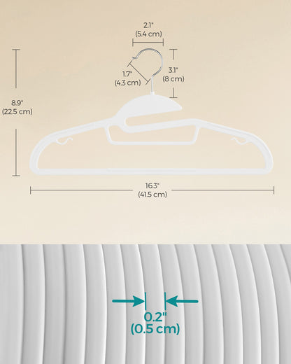 Pack of 50 Plastic Hangers White - image 7