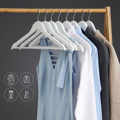Pack of 30 White Wood Coat Hangers - image 2