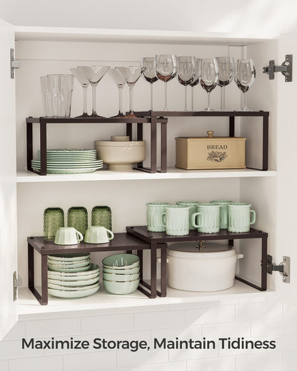 Cabinet Shelf Organizer, Stackable, Expandable