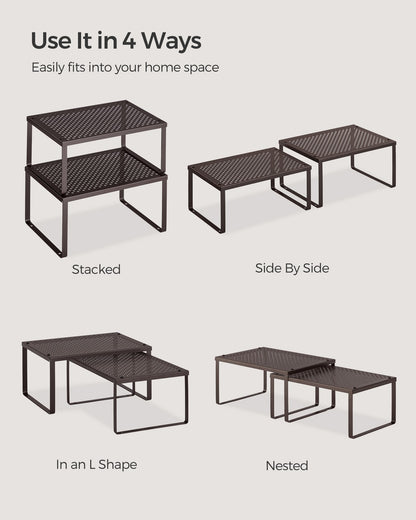 Cabinet Shelf Organizer, Stackable, Expandable