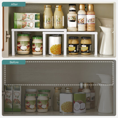 Cabinet Shelf Organizer, Stackable, Expandable