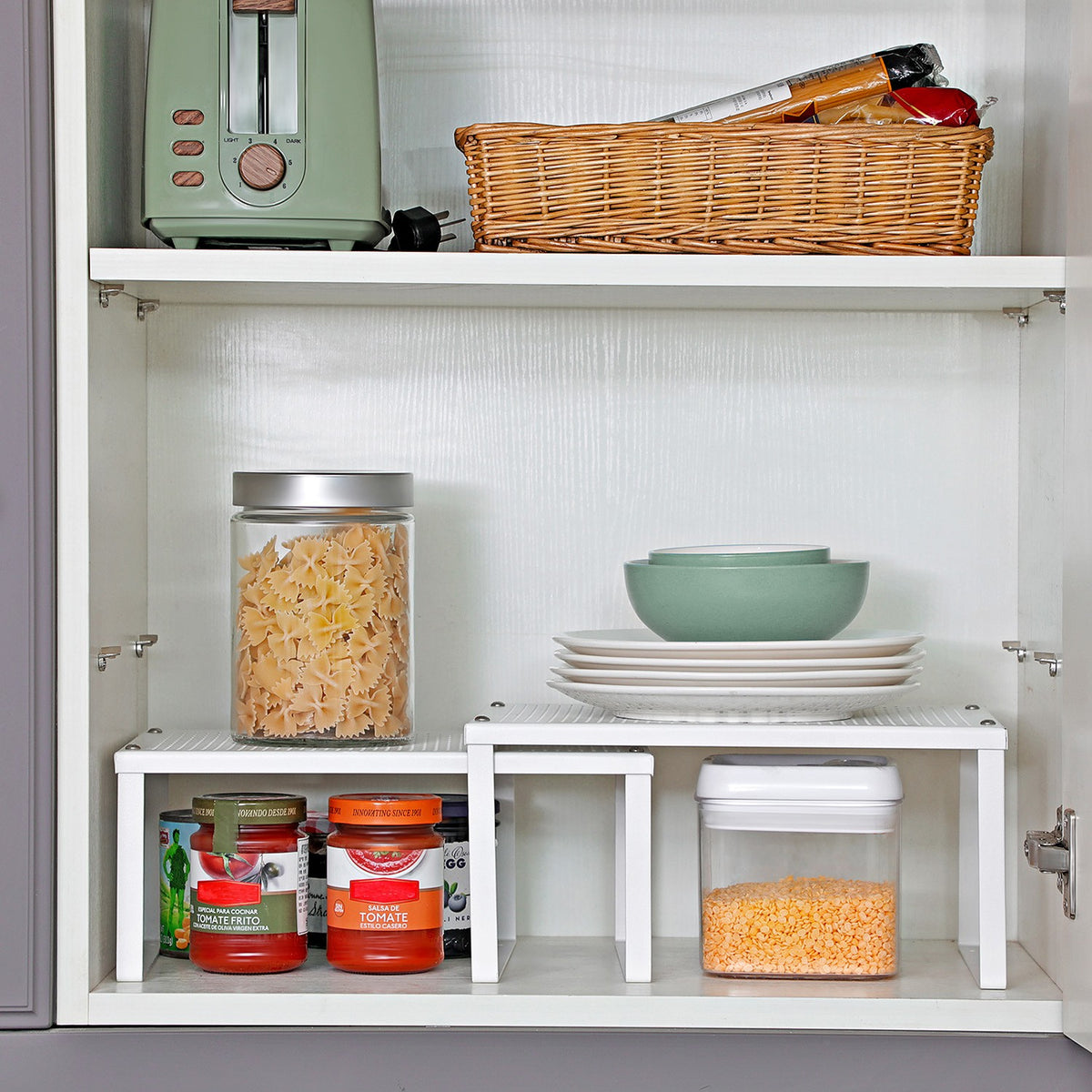 Cabinet Shelf Organizer, Stackable, Expandable