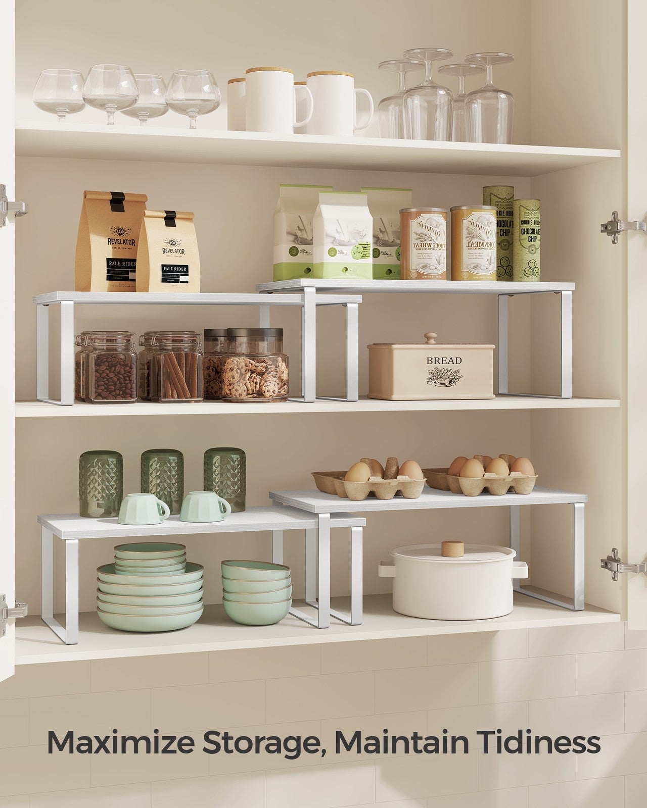 Cabinet Organizer Shelf, Set of 2