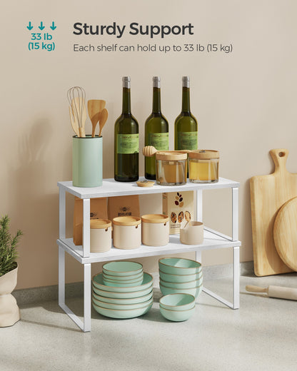 Cabinet Organizer Shelf, Set of 2