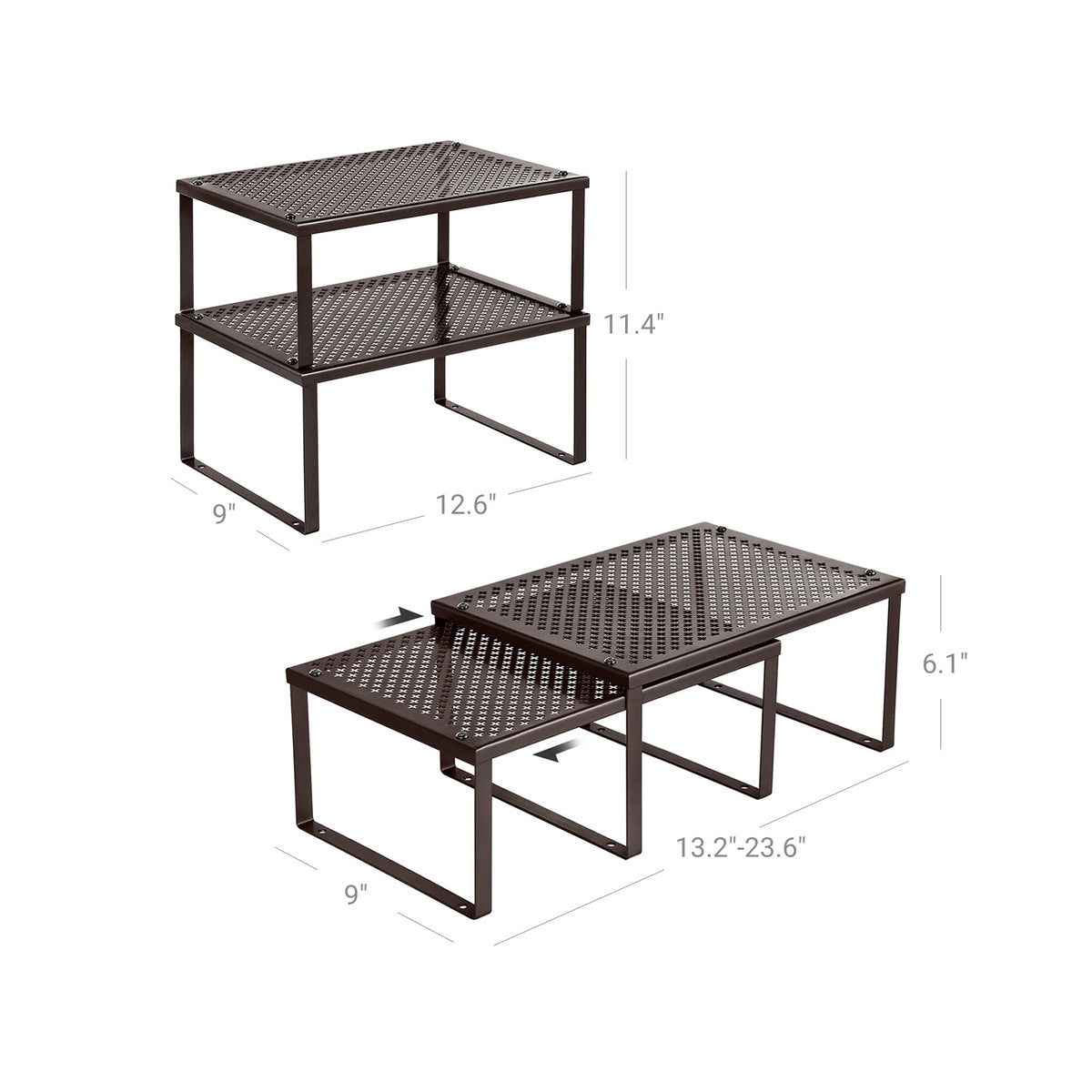 Cabinet Shelf Organizer, Stackable, Expandable