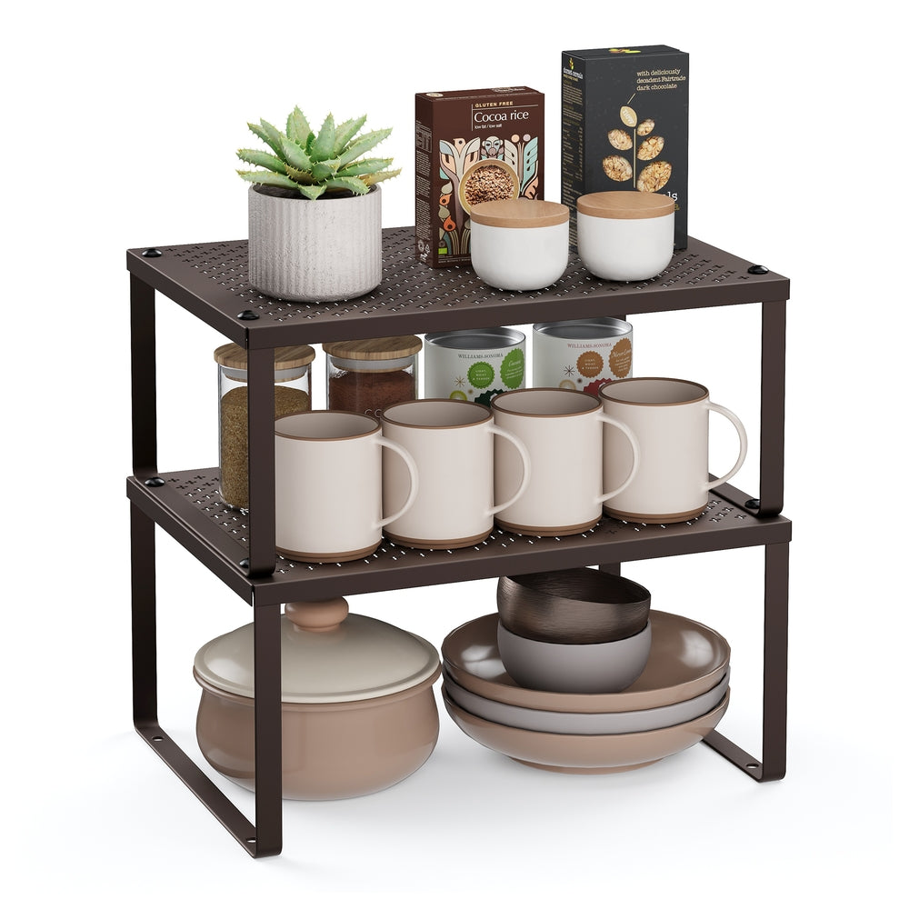 Cabinet Shelf Organizer, Stackable, Expandable