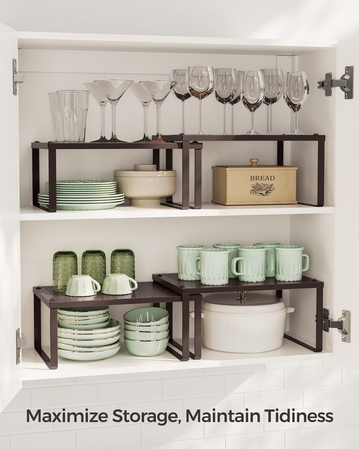 Cabinet Shelf Organizer, Stackable, Expandable