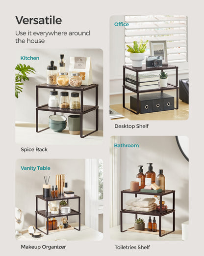 Cabinet Shelf Organizer, Stackable, Expandable