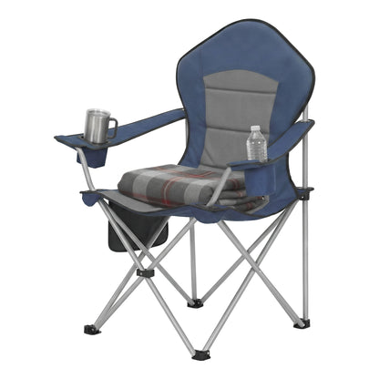 Folding Lawn Chair with High Back and Wide Seat, Portable Camping Chair for Outdoor Picnic - image 1