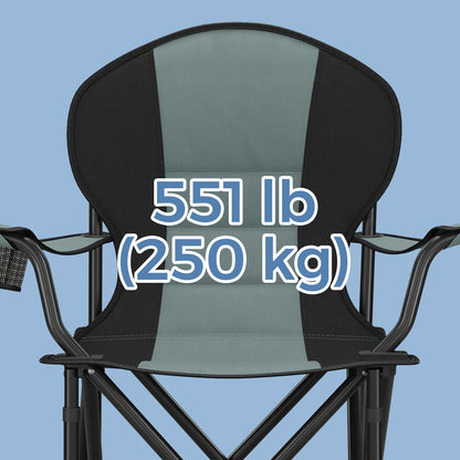 Camping Chair, Folding Outdoor Chair with Padded Seat, Cup Holder - image 3