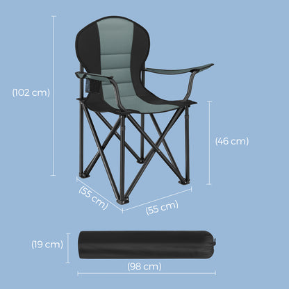 Camping Chair, Folding Outdoor Chair with Padded Seat, Cup Holder - image 5
