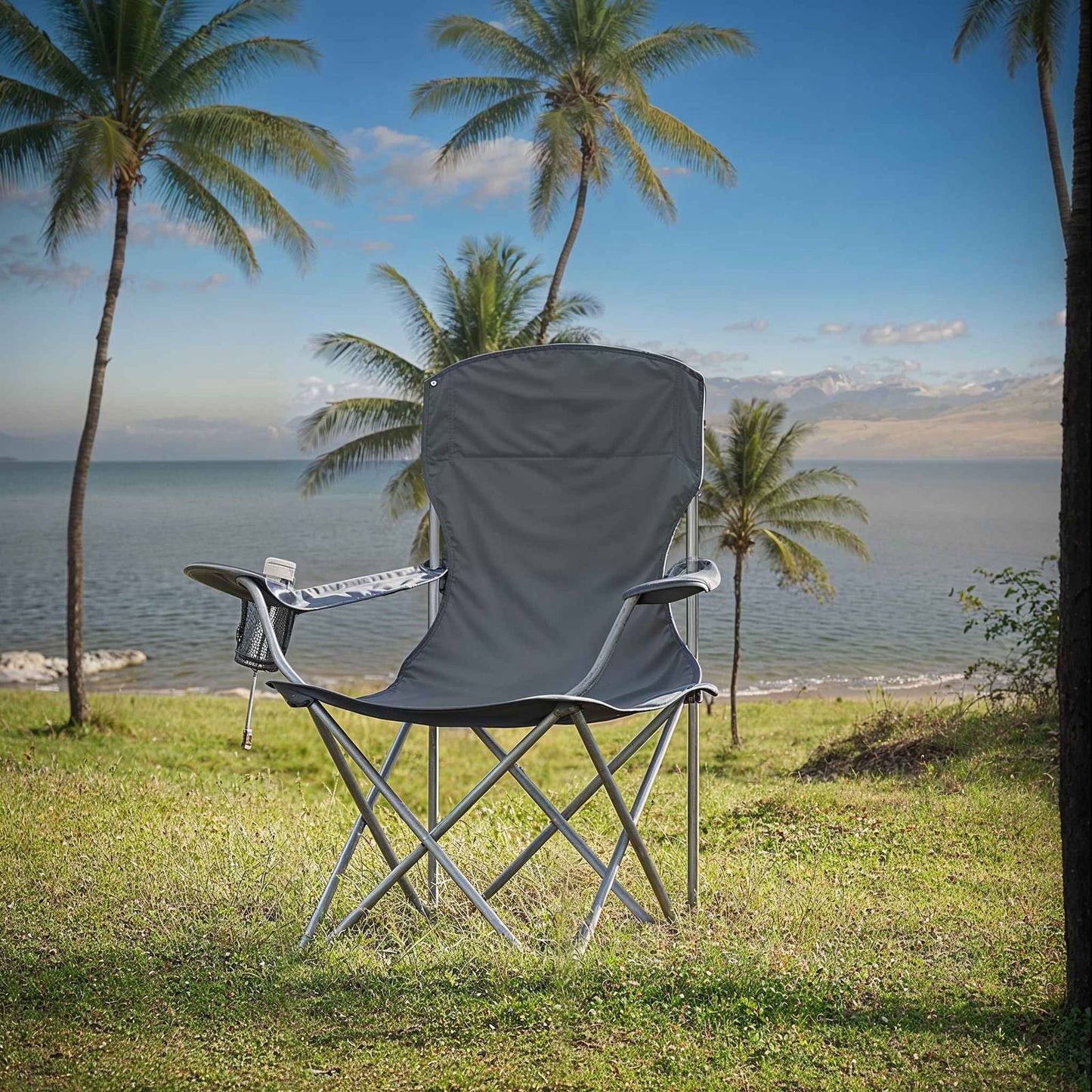 Set of 2 Folding Camping Chairs, Heavy-Duty Outdoor Chairs, with Cup Holder - image 5