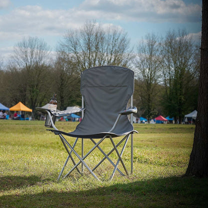 Set of 2 Folding Camping Chairs, Heavy-Duty Outdoor Chairs, with Cup Holder - image 1