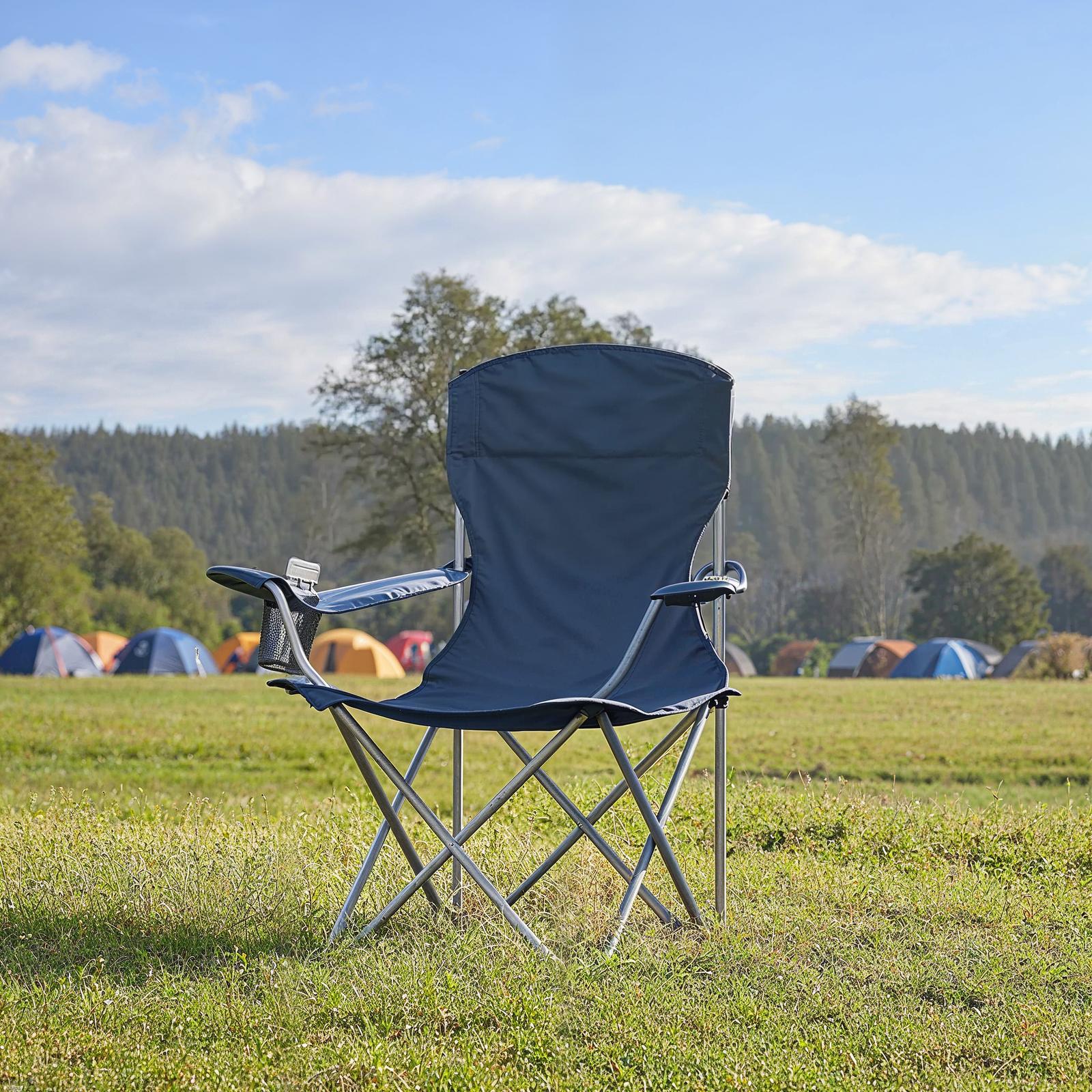 Set of 2 Folding Camping Chairs, Heavy-Duty Outdoor Chairs, with Cup Holder - image 8