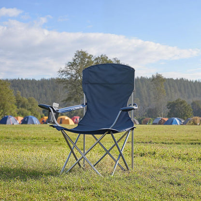 Set of 2 Folding Camping Chairs, Heavy-Duty Outdoor Chairs, with Cup Holder - image 8