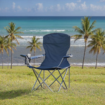 Set of 2 Folding Camping Chairs, Heavy-Duty Outdoor Chairs, with Cup Holder - image 10