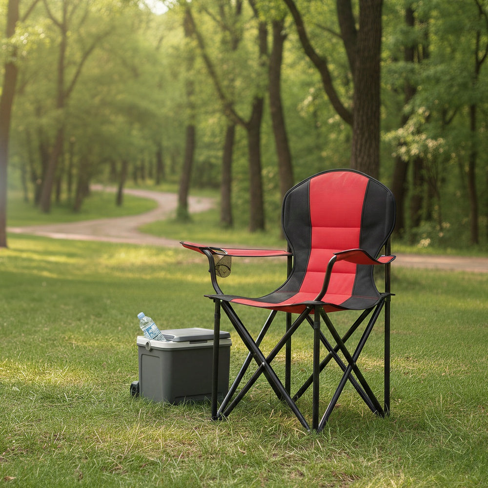 Camping Chair, Folding Outdoor Chair with Padded Seat, Cup Holder - image 24