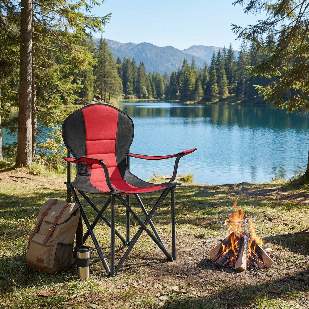 Camping Chair, Folding Outdoor Chair with Padded Seat, Cup Holder - image 25