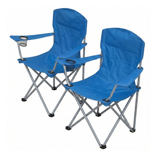 Set of 2 Folding Camping Chairs, Heavy-Duty Outdoor Chairs, with Cup Holder - image 13