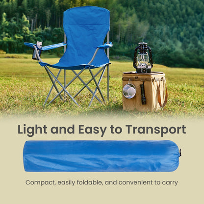 Set of 2 Folding Camping Chairs, Heavy-Duty Outdoor Chairs, with Cup Holder - image 21