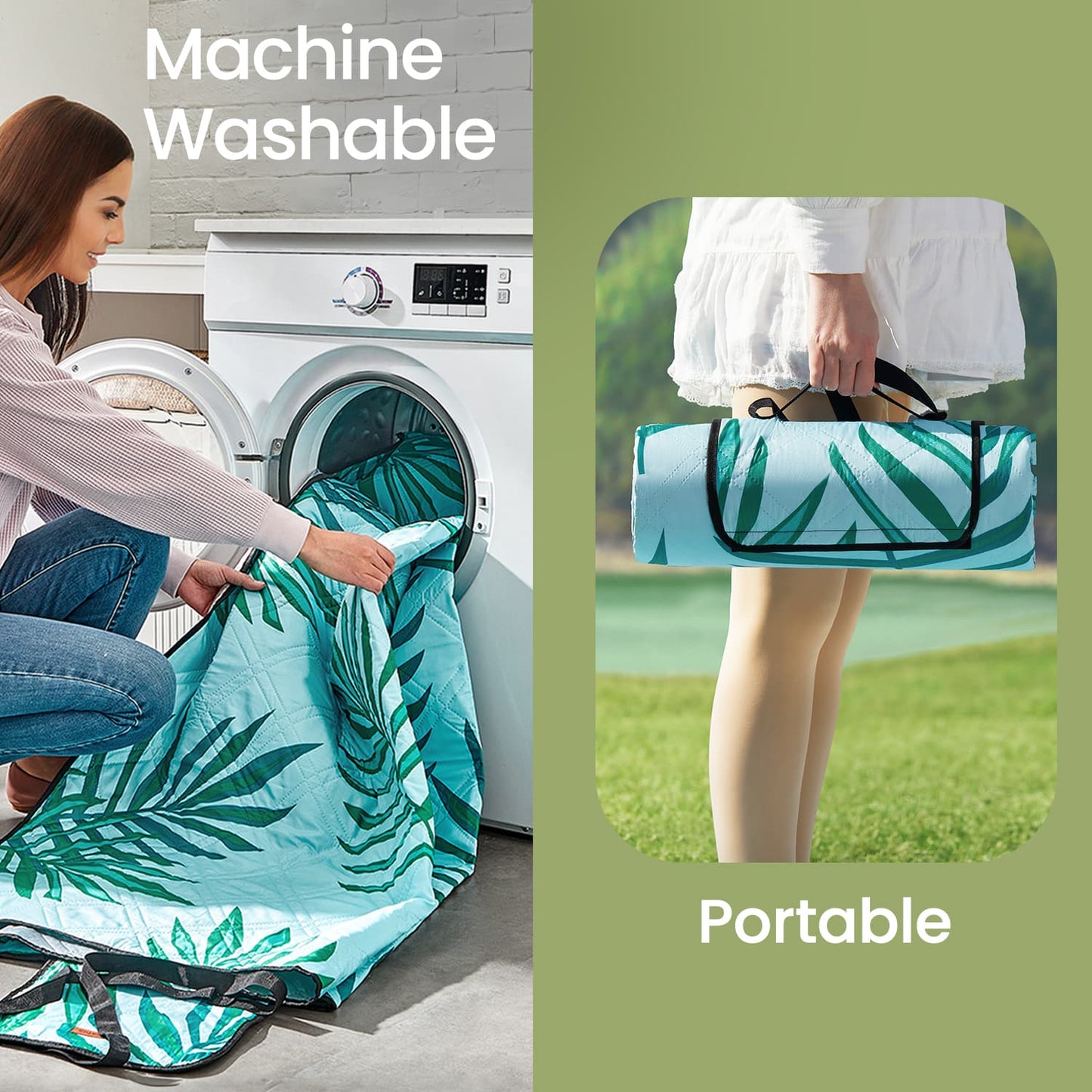 Picnic Blanket, 300 x 200 cm, Large Waterproof Picnic Mat for Camping - image 4