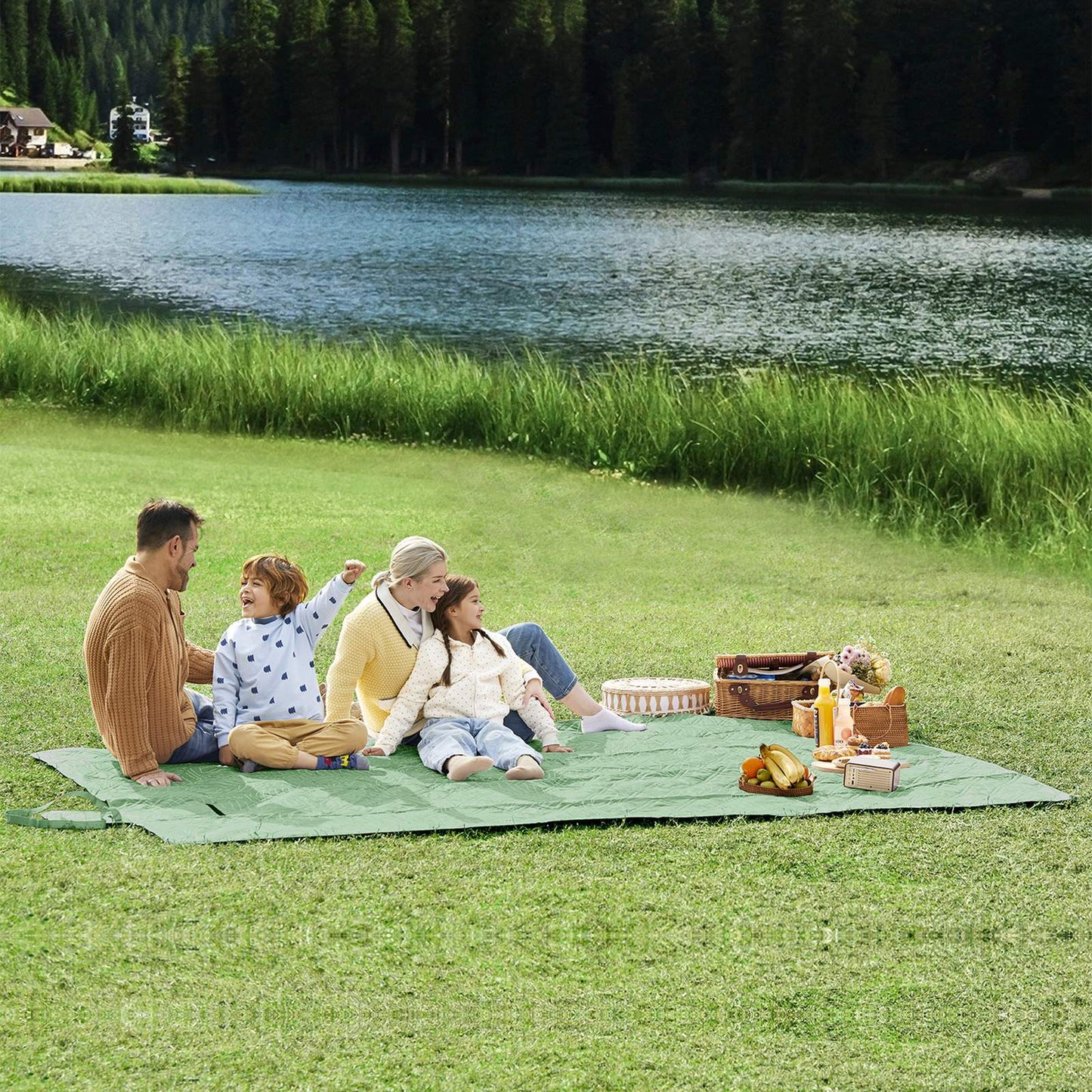 Picnic Blanket, 200 x 200 cm, with 4 Ground Pegs - image 18