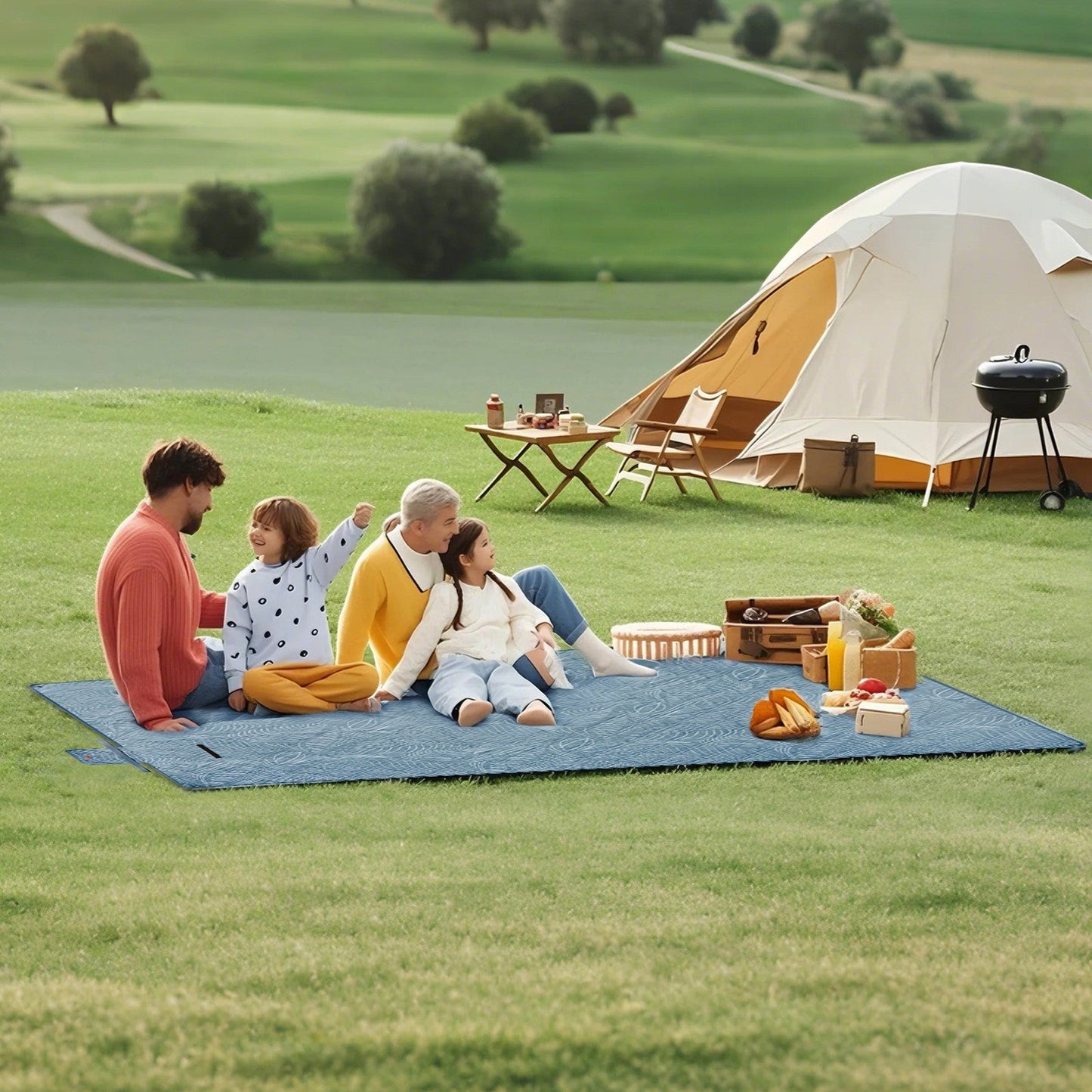 Picnic Blanket, 200 x 200 cm, with 4 Ground Pegs - image 13