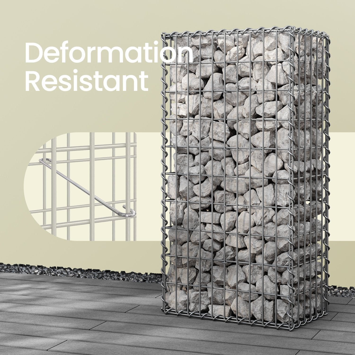 Gabion, metal gabion with mesh 100 x 50 x 30 cm, single pack - image 4