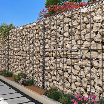 Gabions, Metal Gabion Cage Basket with 100 x 95 x 30 cm Mesh for Stones, single pack - image 1