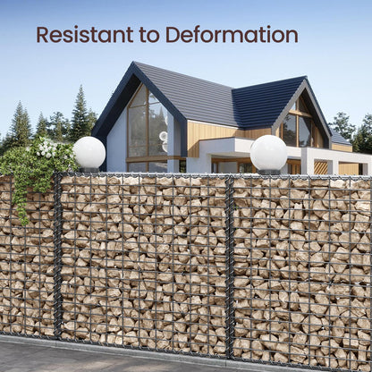 Gabions, Metal Gabion Cage Basket with 100 x 95 x 30 cm Mesh for Stones, single pack - image 2